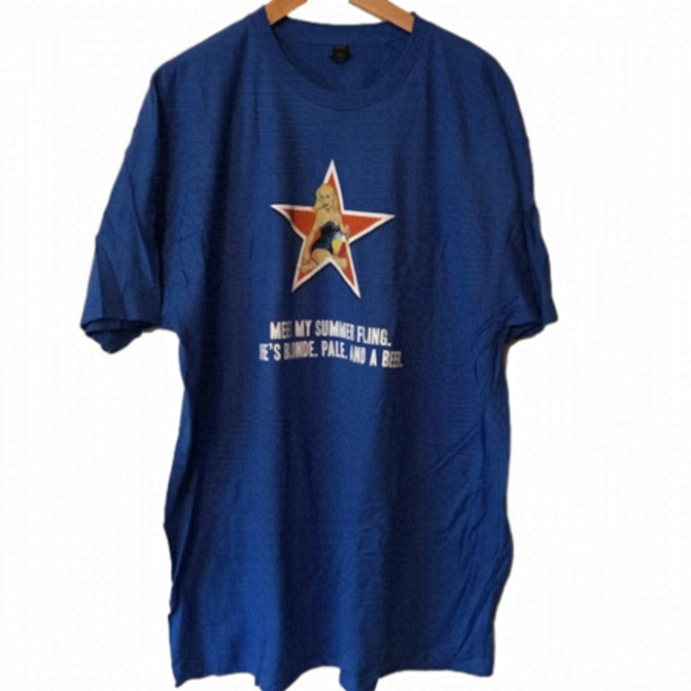 NEWCASTLE Bombshell royal blue T-shirt. Men’s XL. Unisex